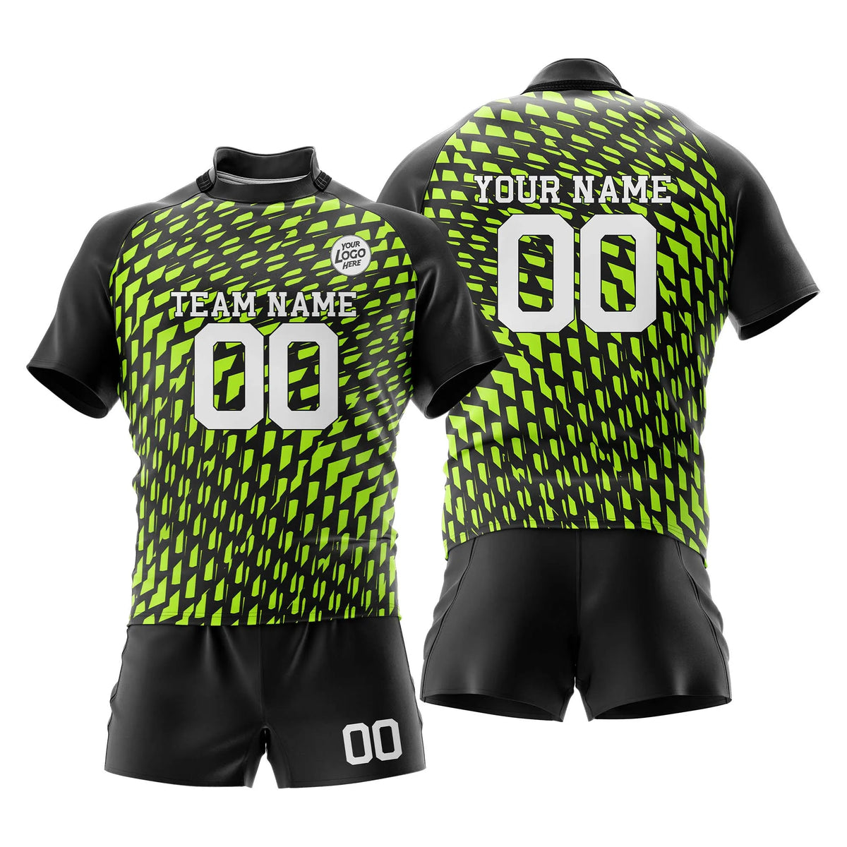 Custom Personalized D1 Full Pattern Rugby Jersey with Name, Number & Team Logo