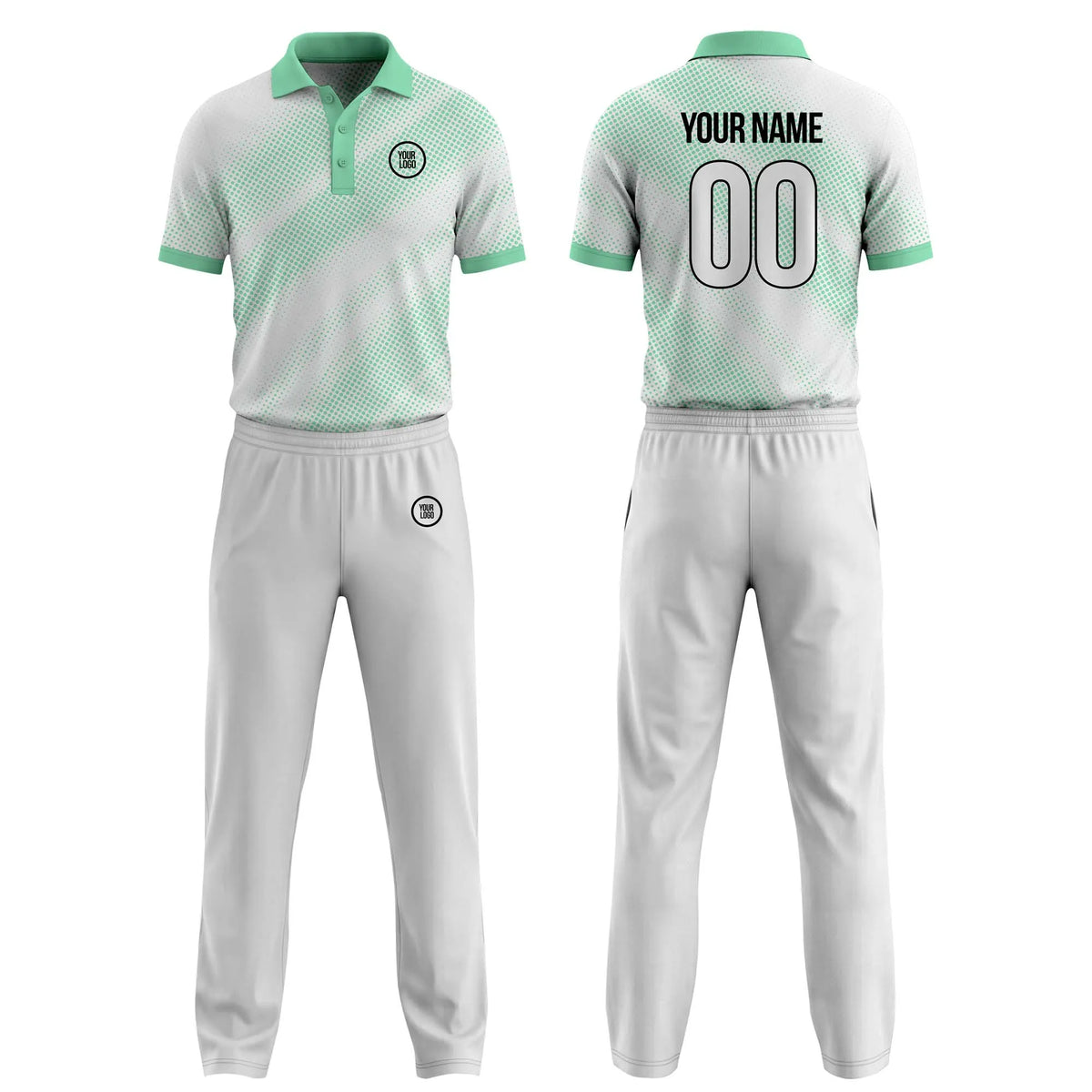 Custom Personalized D5 Abstract Pattern Cricket Kit with Name, Number & Team Logo