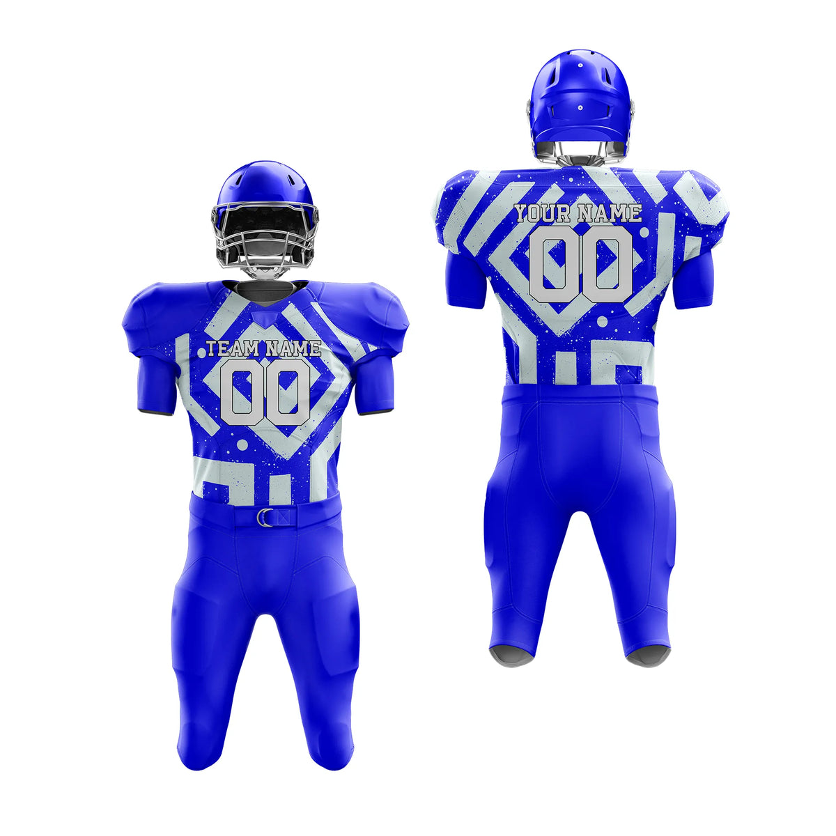 Custom Personalized D2 Graffiti pattern American Football Jersey with Name, Number & Team Logo