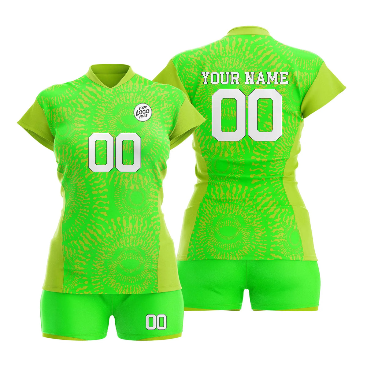 Custom Personalized D5 Retro Pattern Volleyball Jersey with Name, Number & Team Logo
