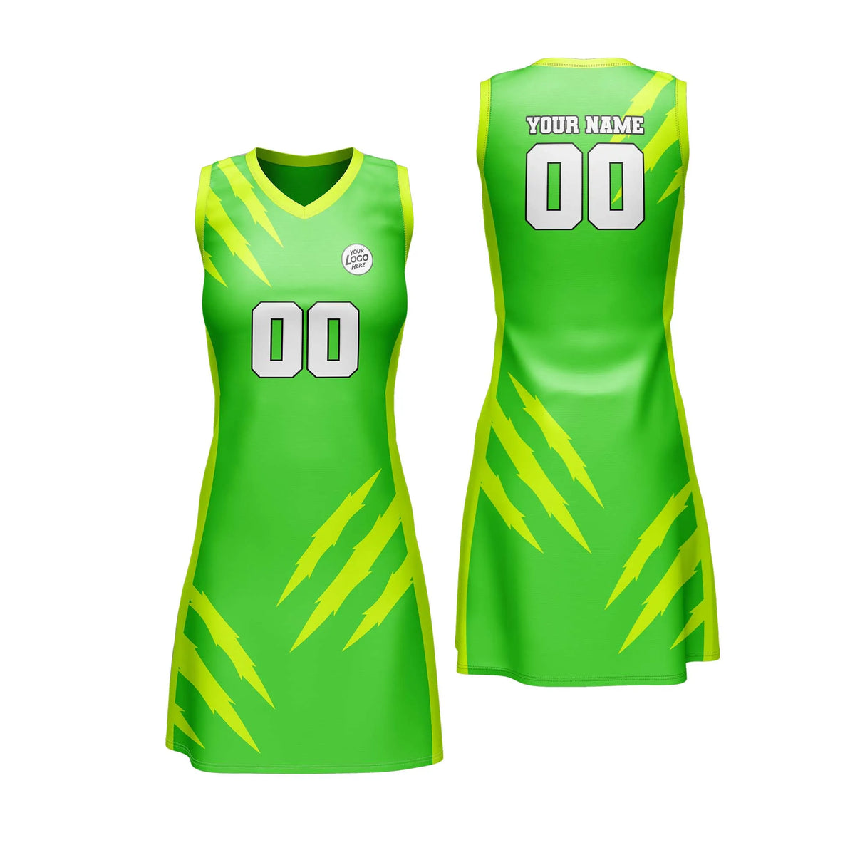 Custom Personalized D1 Stripe Fashion Netball Jersey with Name, Number & Team Logo