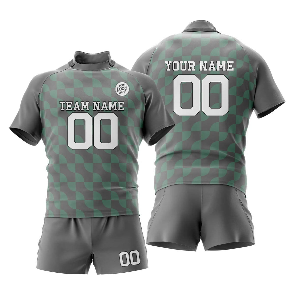 Custom Personalized D1 Retro Fashion Rugby Jersey with Name, Number & Team Logo