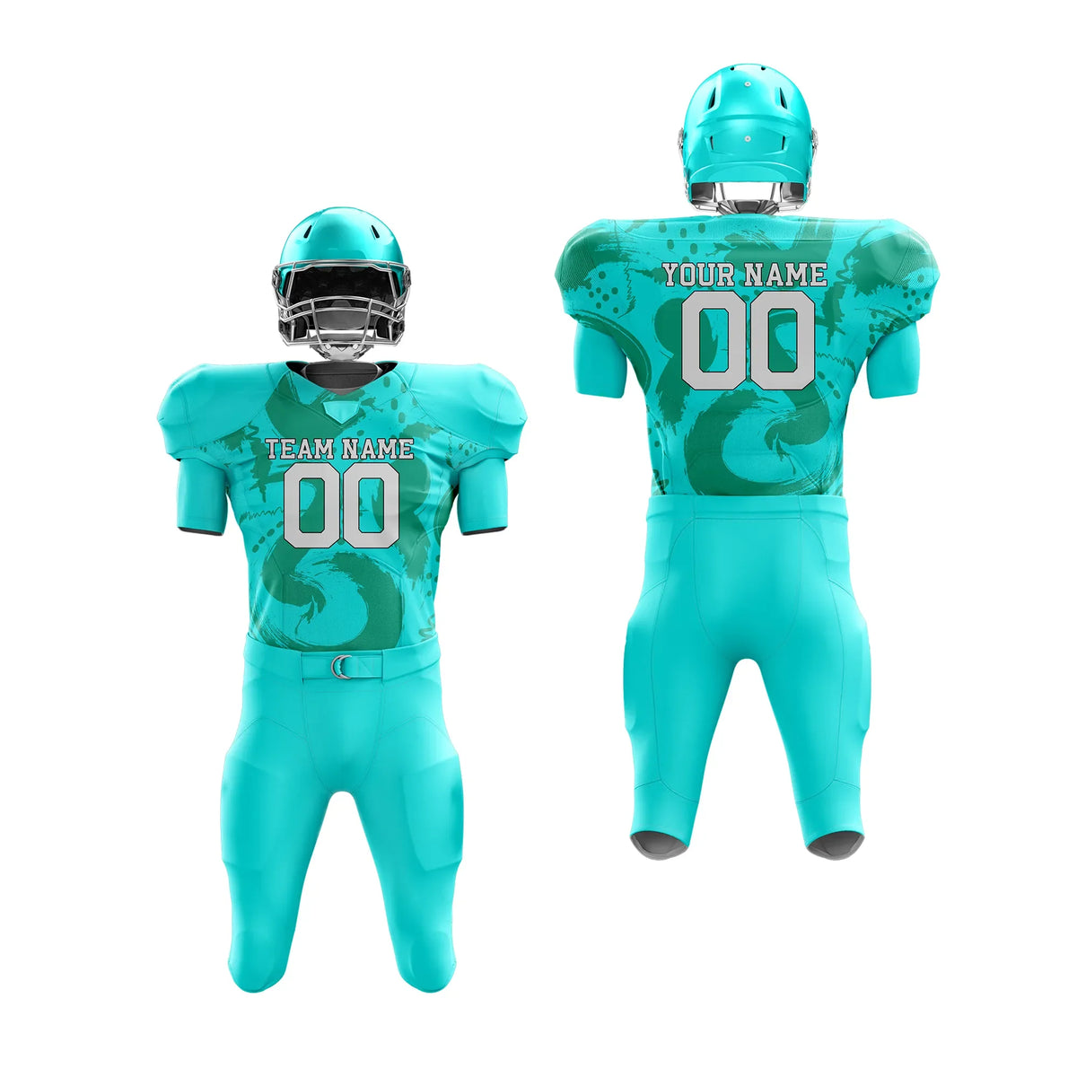 Custom Personalized D1 Graffiti pattern American Football Jersey with Name, Number &amp; Team Logo