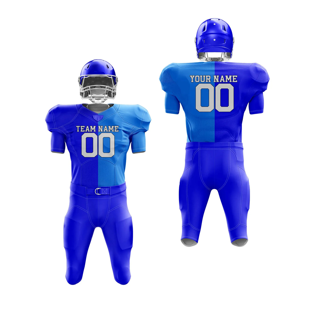 Custom Personalized D1 Split Fashion American Football Jersey with Name, Number & Team Logo