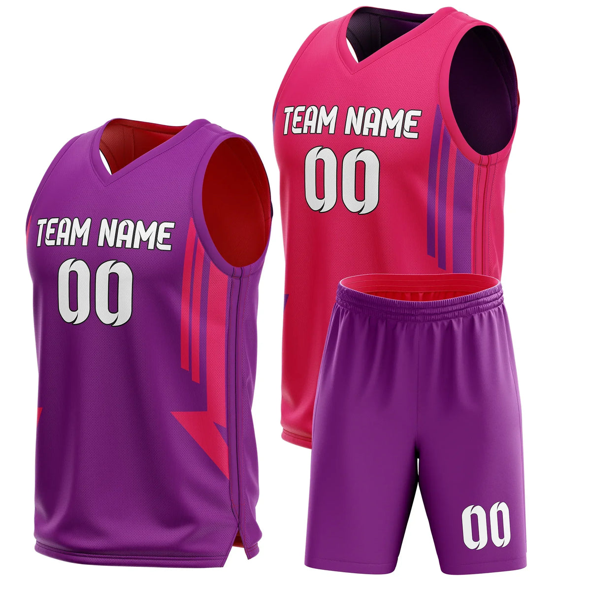 Custom Triple Lane Reversible Sports Jersey Personalized Uniform with Name & Number