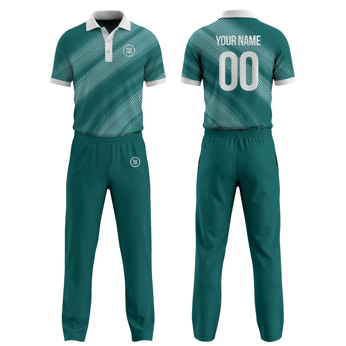 Custom Personalized D5 Abstract Pattern Cricket Kit with Name, Number & Team Logo