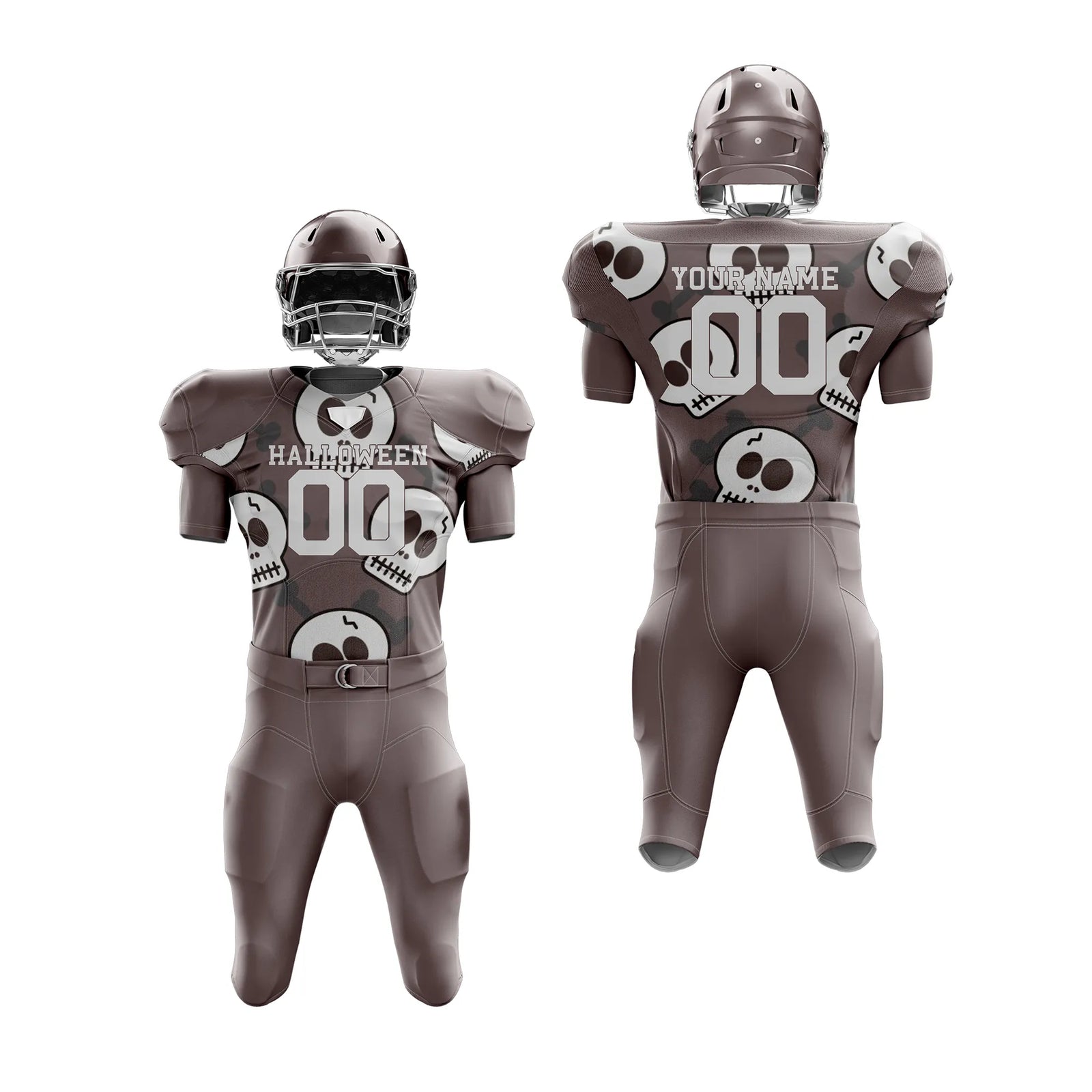 Custom Bonebound Halloween American Football Jersey Personalized Uniform with Name & Number