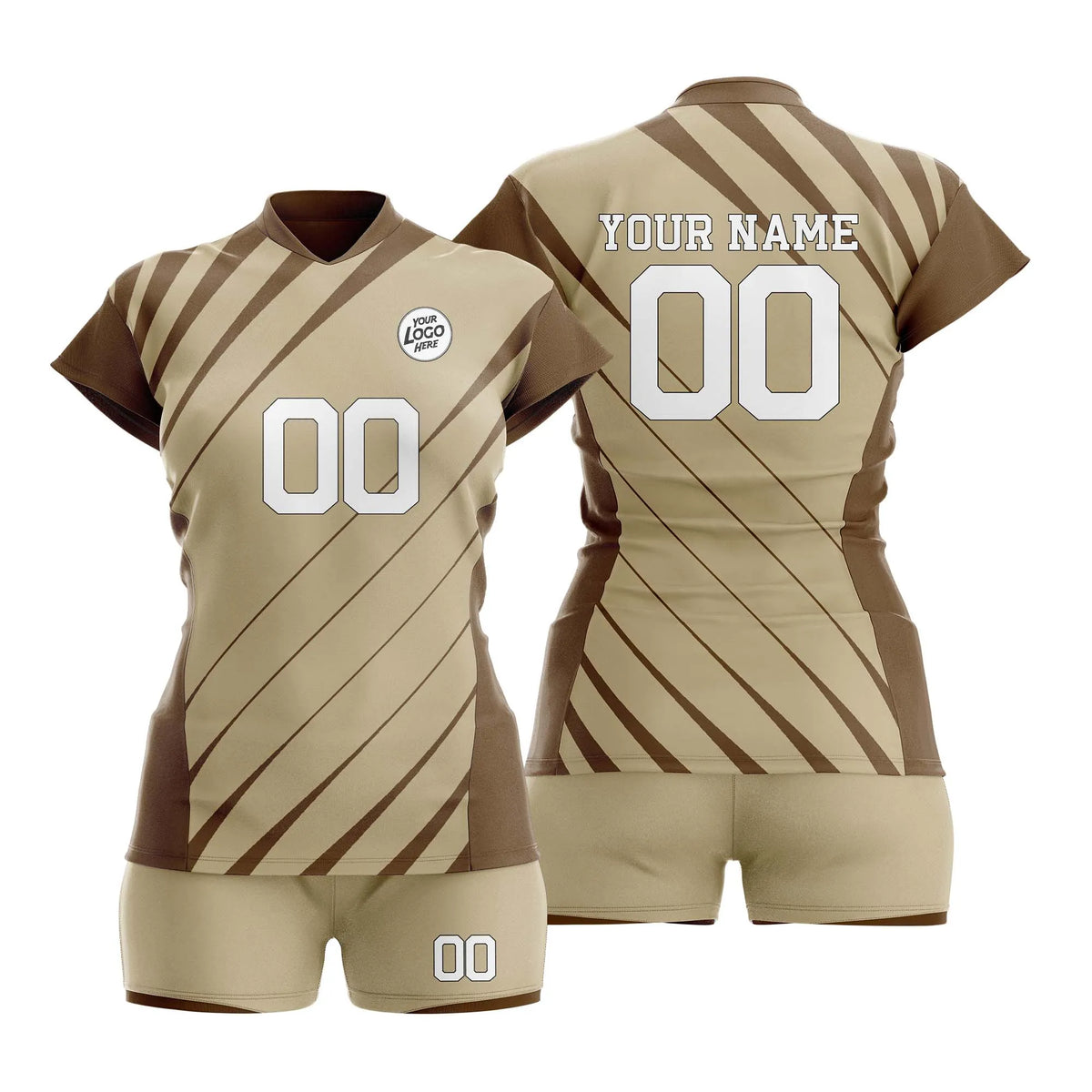 Custom Personalized D4 Strip Fashion Volleyball Jersey with Name, Number &amp; Team Logo