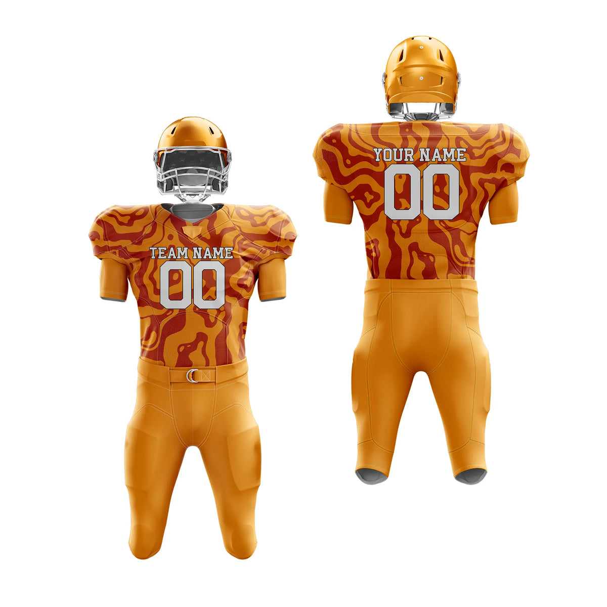Custom Personalized D2 Camo Designs American Football Jersey with Name, Number & Team Logo