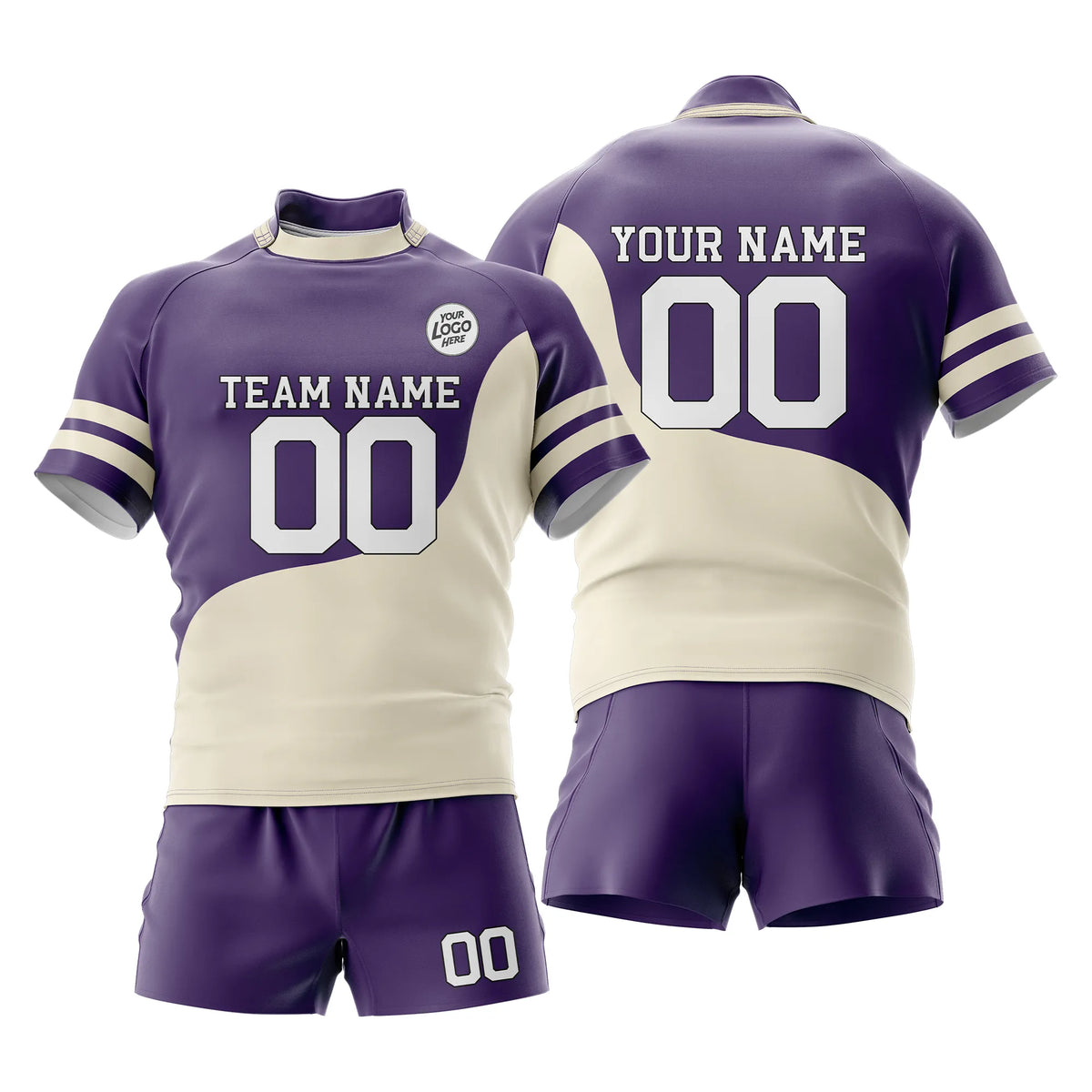 Custom Personalized D3 Split Fashion Rugby Jersey with Name, Number & Team Logo