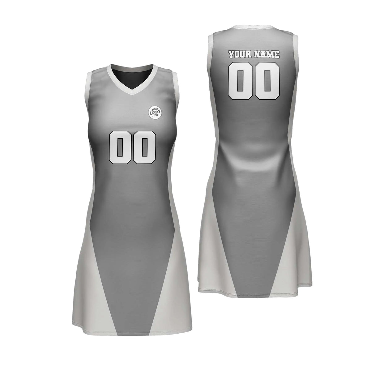 Custom Personalized D3 Split Fashion Netball Jersey with Name, Number & Team Logo