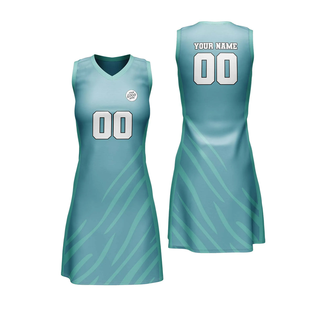 Custom Personalized D5 Stripe Fashion Netball Jersey with Name, Number &amp; Team Logo