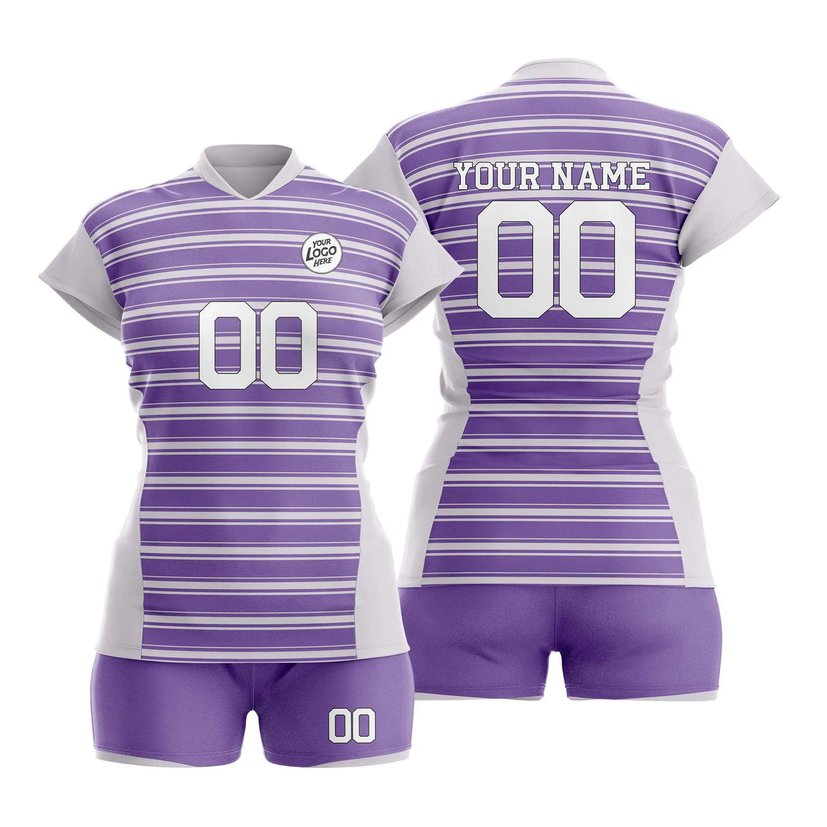 Custom Personalized D2 Strip Fashion Volleyball Jersey with Name, Number & Team Logo