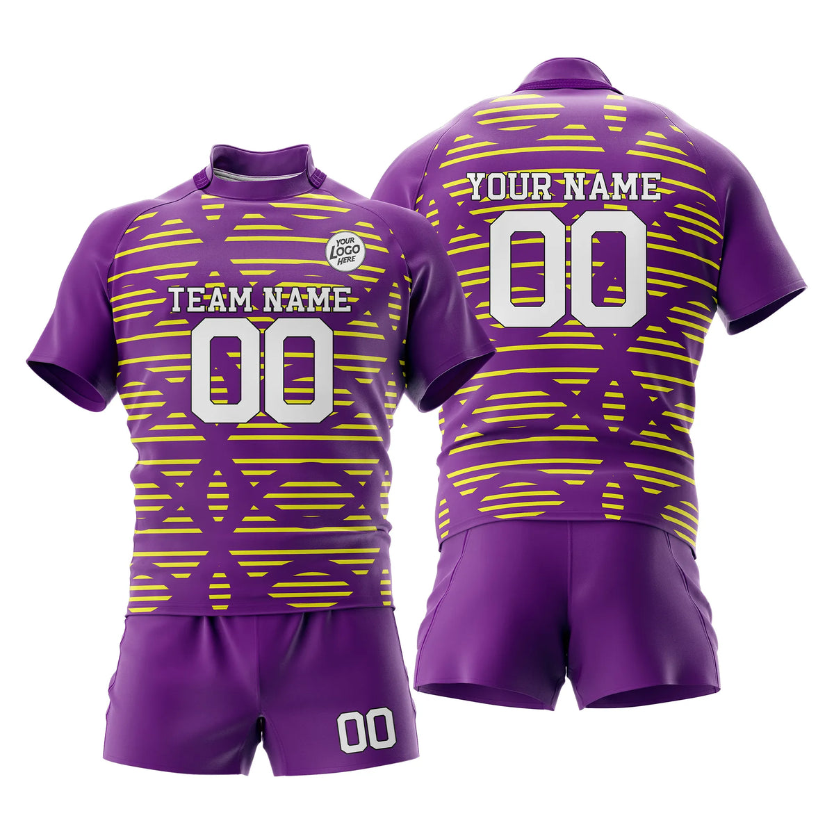 Custom Personalized D5 Retro Fashion Rugby Jersey with Name, Number & Team Logo