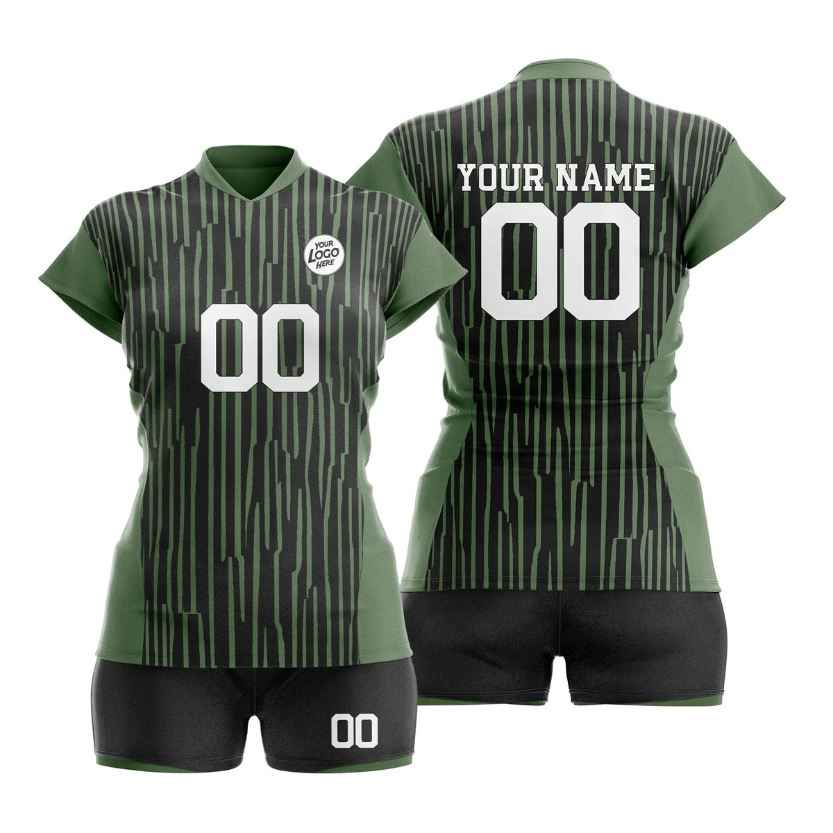 Custom Personalized D1 Strip Fashion Volleyball Jersey with Name, Number & Team Logo