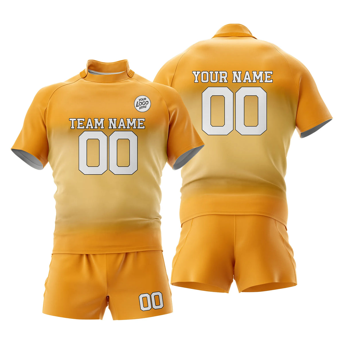 Custom Personalized D4 Gradient Fashion Rugby Jersey with Name, Number & Team Logo