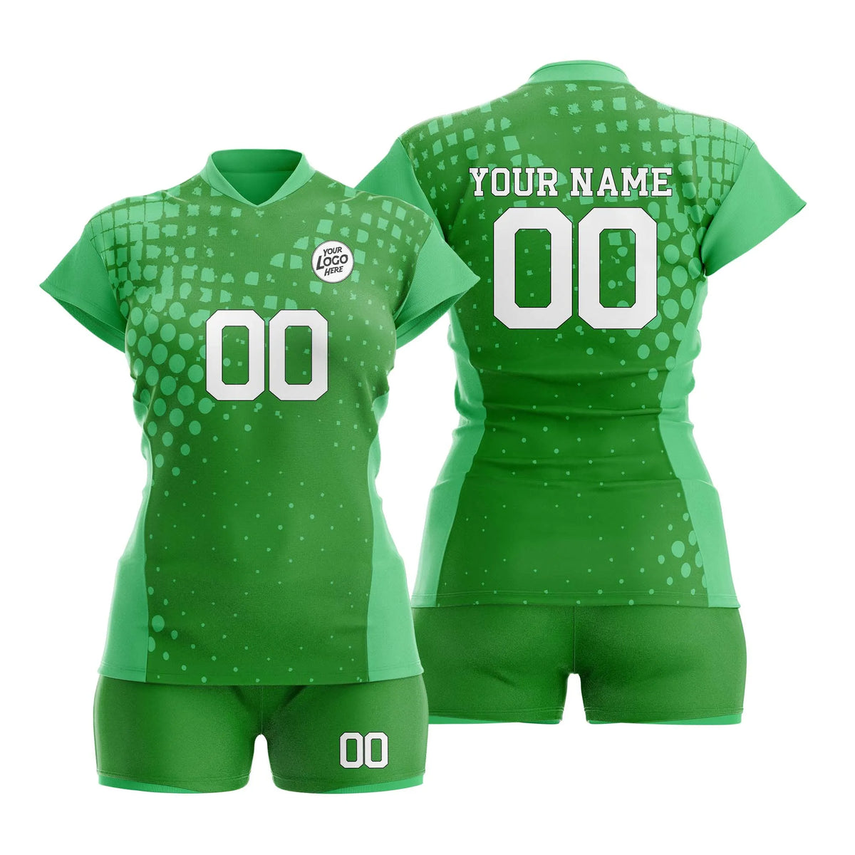 Custom Personalized D3 Retro Pattern Volleyball Jersey with Name, Number & Team Logo
