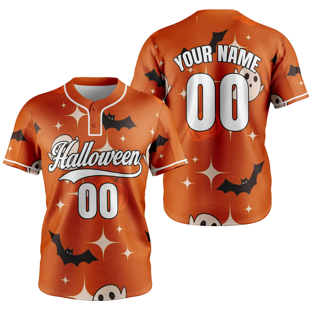 Custom Spooky Night Baseball Sports Jersey Personalized Uniform with Name &amp; Number