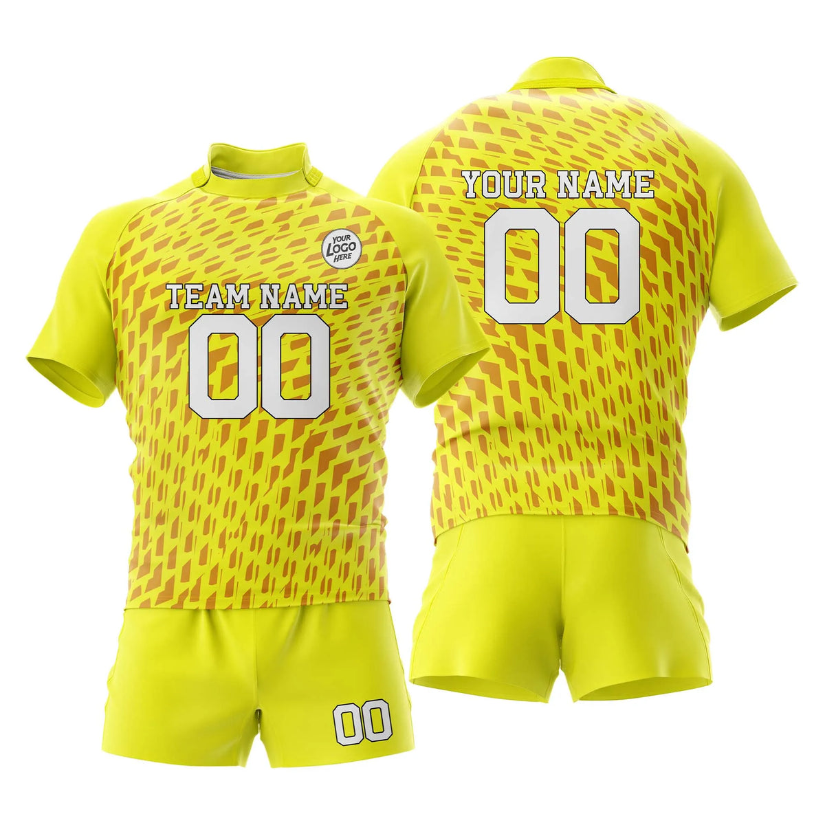 Custom Personalized D1 Full Pattern Rugby Jersey with Name, Number & Team Logo