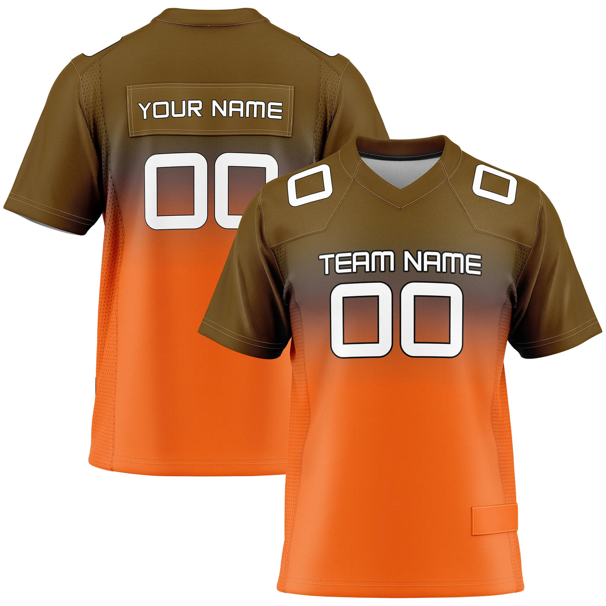 Custom Personalized D3 Gradient Fashion Flag Football Jersey with Name, Number & Team Logo