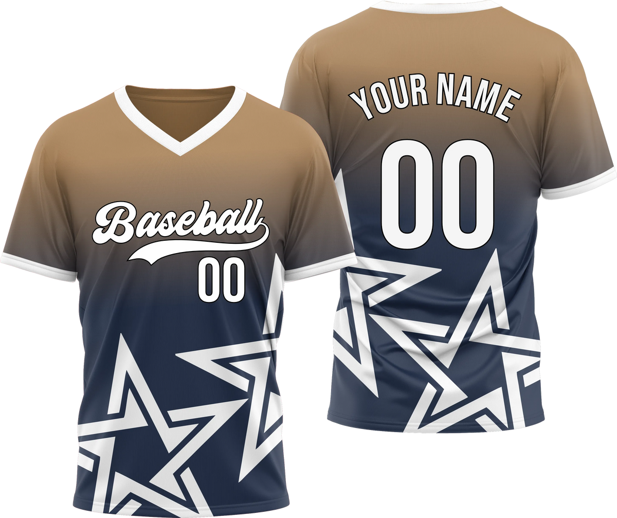 Custom Stellar Edge Gradient Baseball Sports Jersey Personalized Uniform with Name & Number