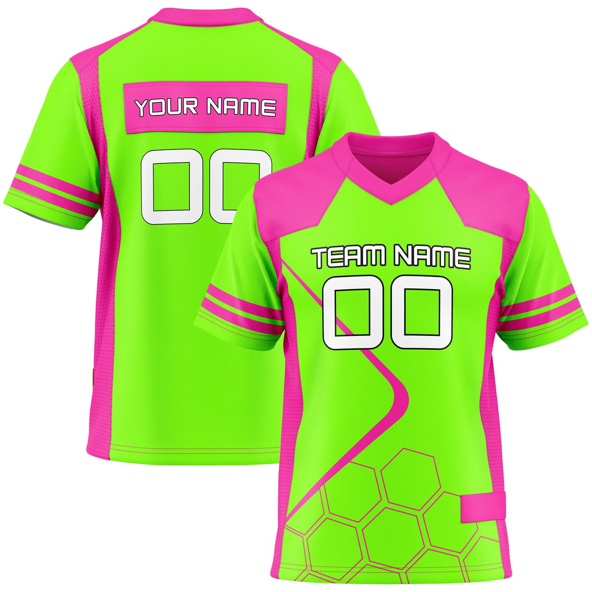 Custom Personalized D5 Color Block Flag Football Jersey with Name, Number & Team Logo