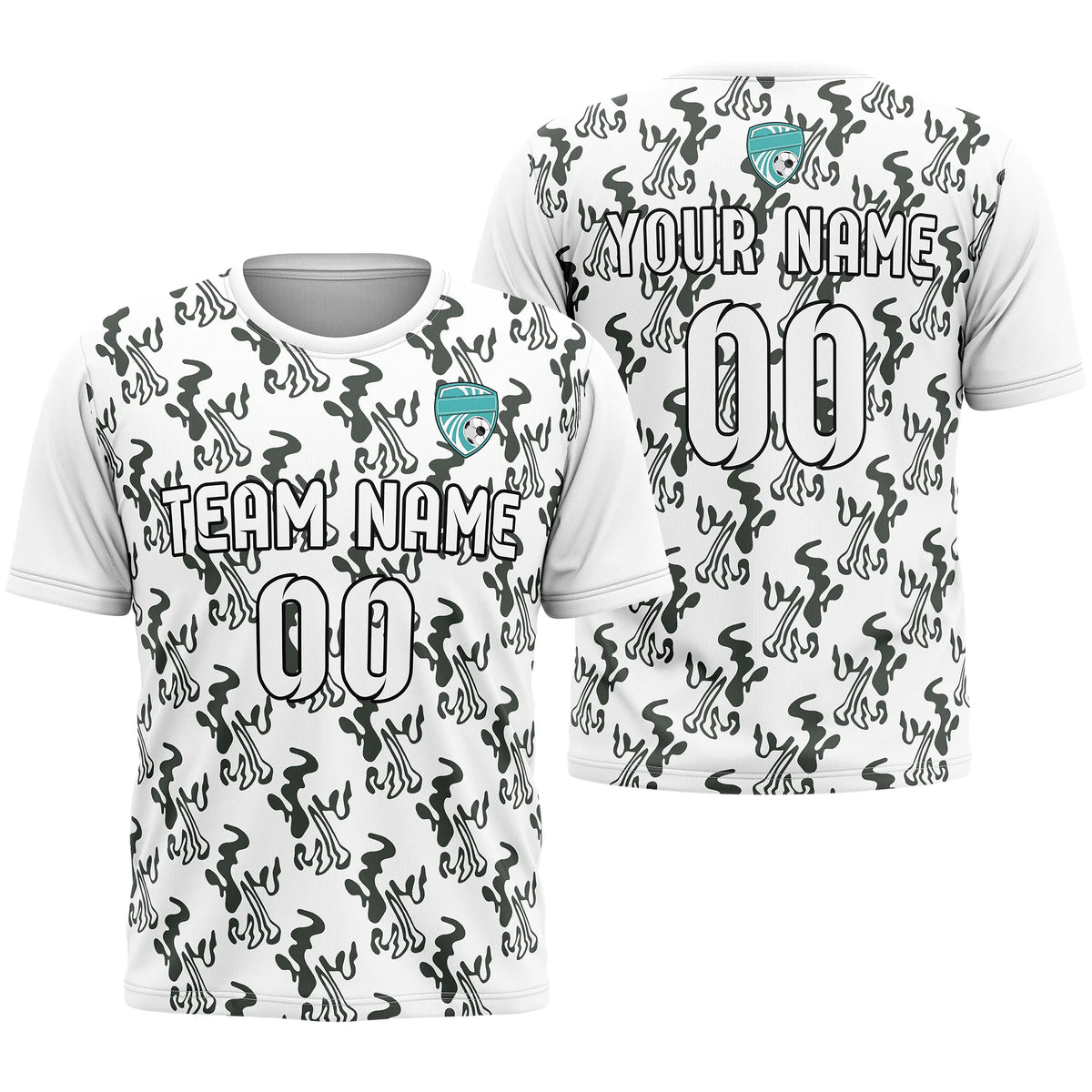 Custom Graffiti Pattern D1 Soccer Jersey Personalized Football Uniform with Name & Number