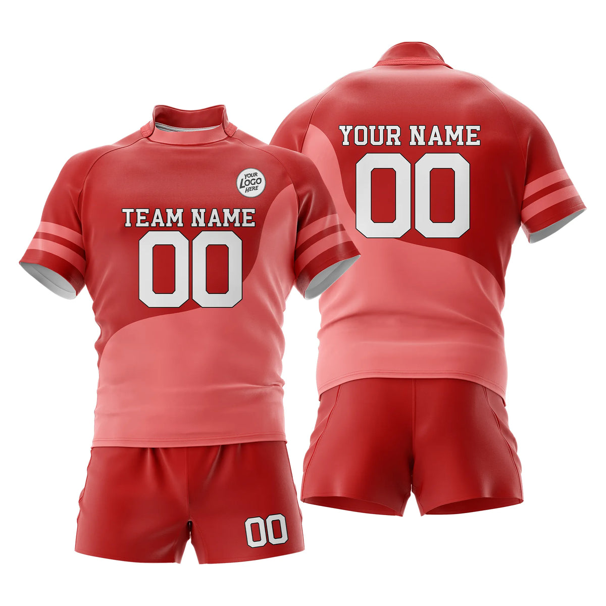 Custom Personalized D3 Split Fashion Rugby Jersey with Name, Number & Team Logo