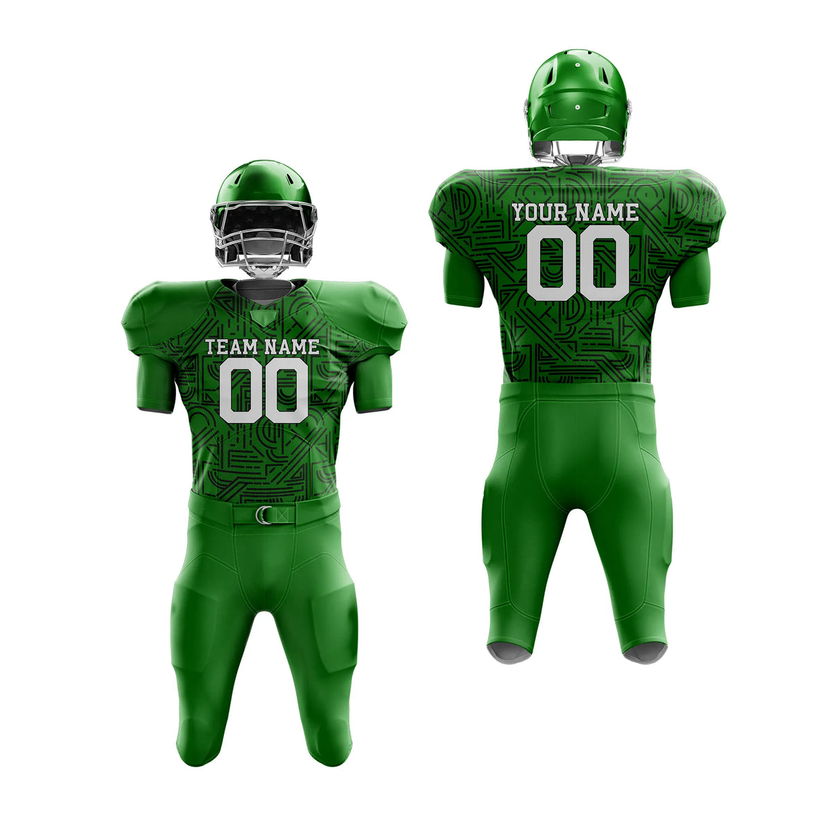 Custom Personalized D3 Full Pattern American Football Jersey with Name, Number & Team Logo
