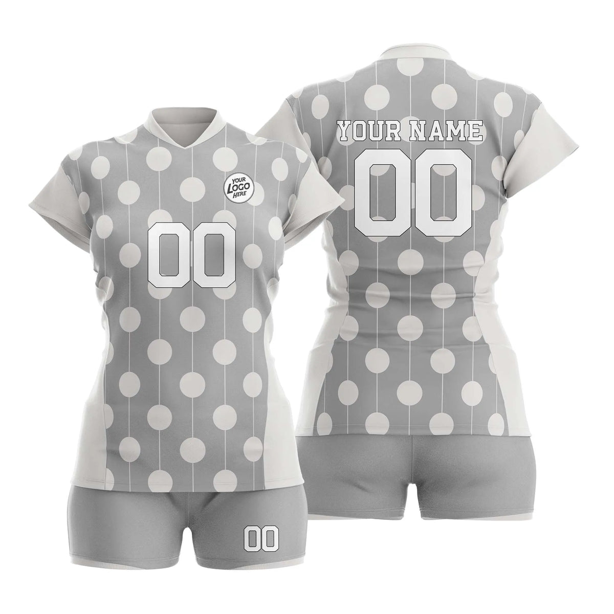 Custom Personalized D4 Retro Pattern Volleyball Jersey with Name, Number & Team Logo