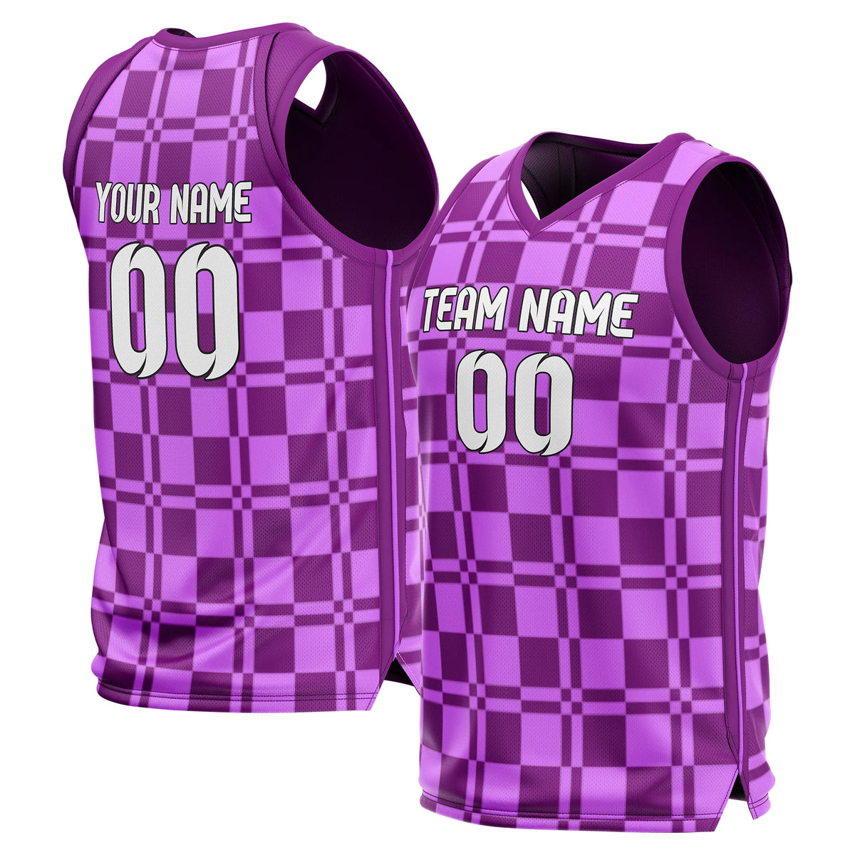 Custom Dynamic Check Printed Sports Jersey Personalized Uniform with Name & Number