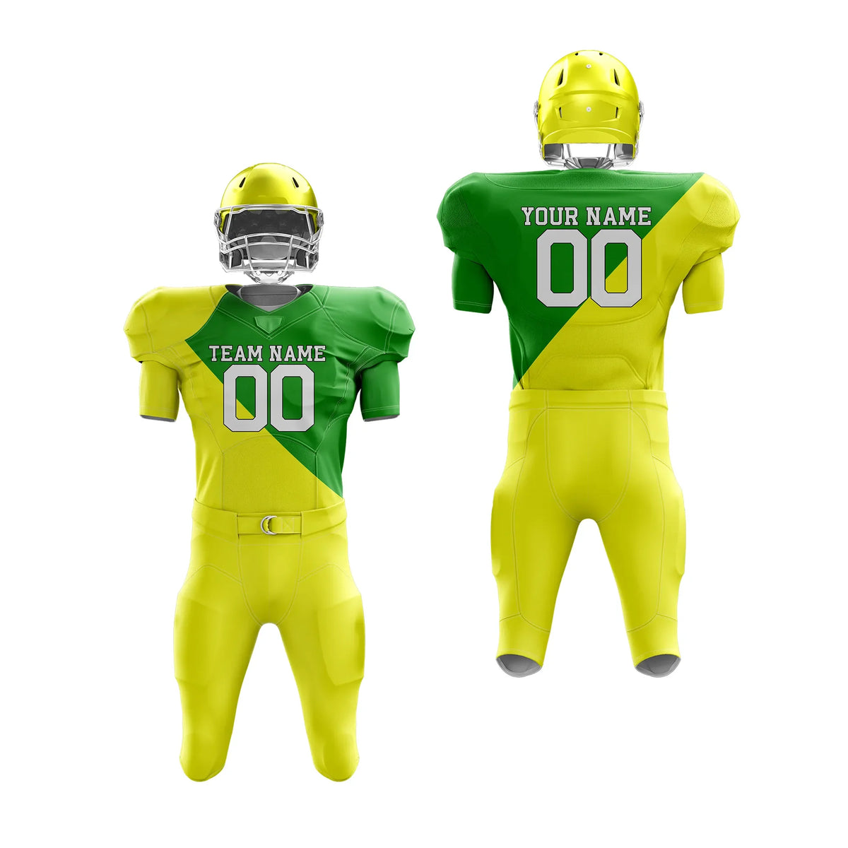 Custom Personalized D2 Split Fashion American Football Jersey with Name, Number & Team Logo