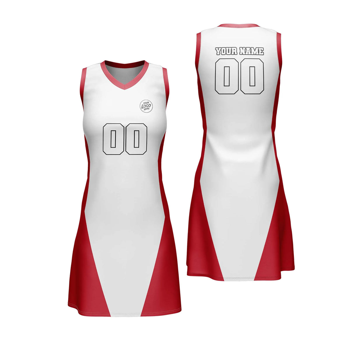 Custom Personalized D3 Split Fashion Netball Jersey with Name, Number & Team Logo