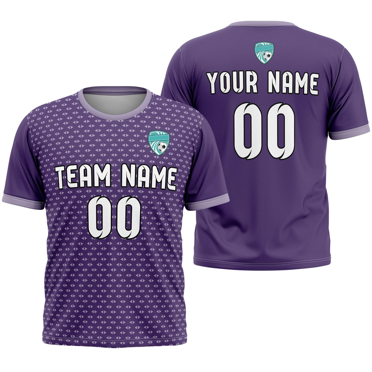 Custom Abstract Pattern D2 Soccer Jersey Personalized Football Uniform with Name & Number