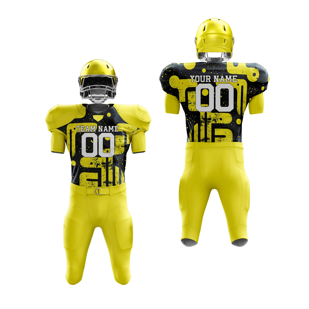 Custom Personalized D3 Graffiti pattern American Football Jersey with Name, Number & Team Logo