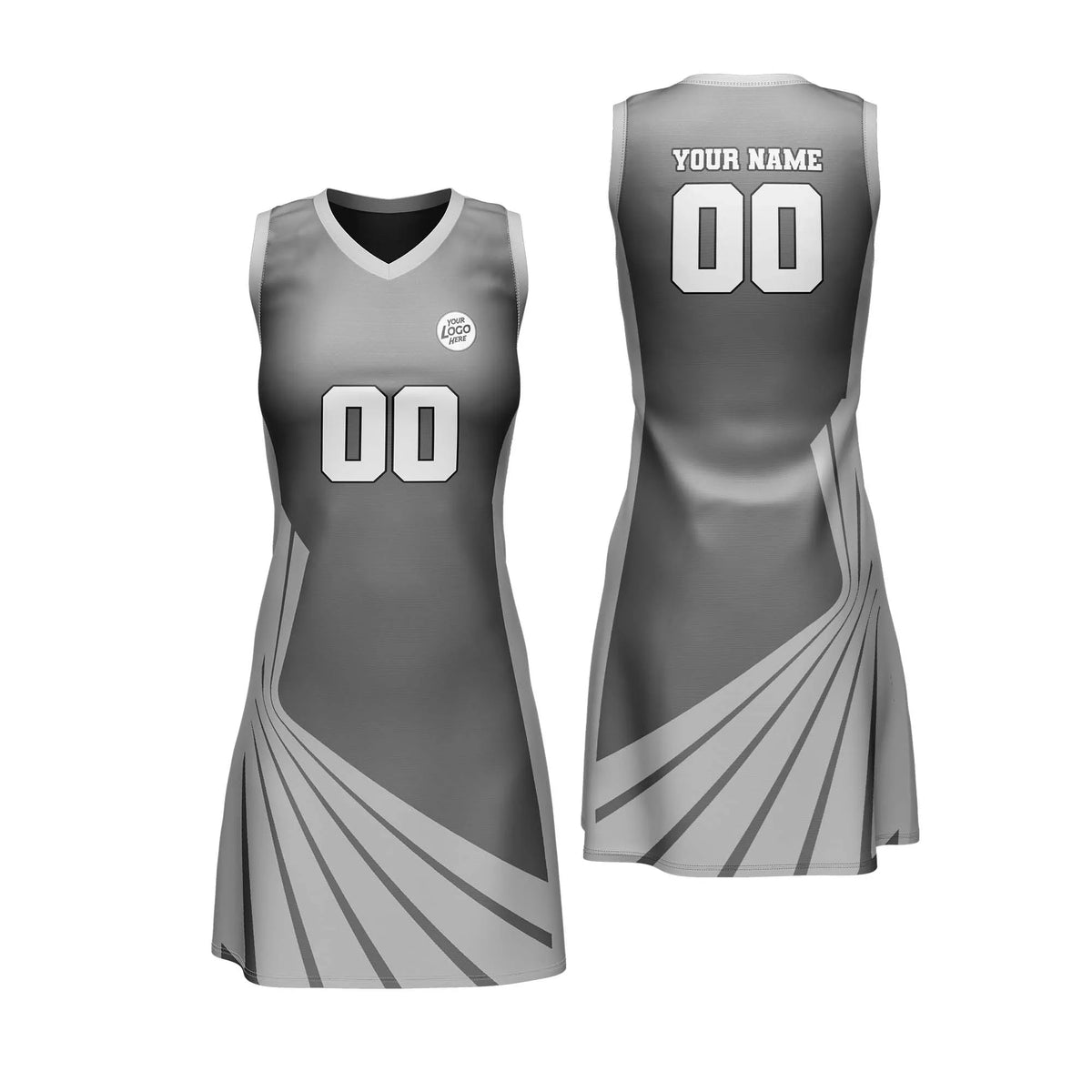 Custom Personalized D5 Retro Pattern Netball Jersey with Name, Number & Team Logo