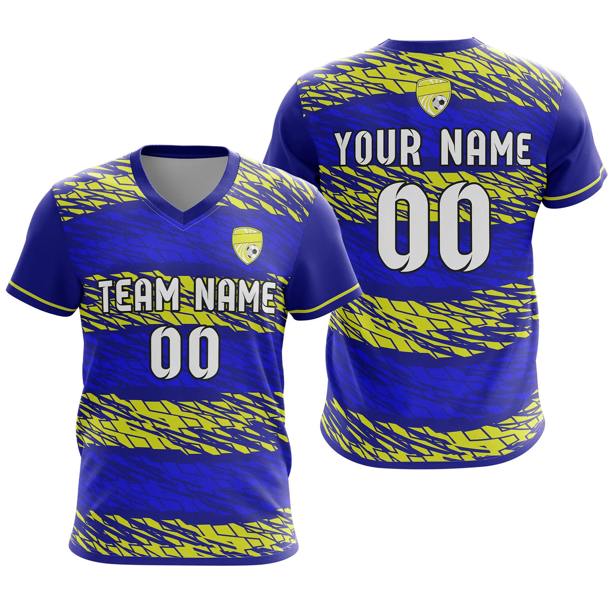 Custom V-Full Pattern D2 Soccer Jersey Personalized Football Uniform with Name & Number