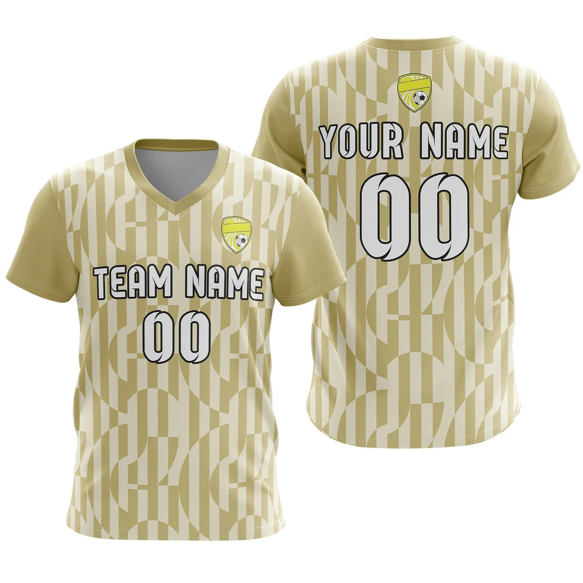 Custom V-Full Pattern D4 Soccer Jersey Personalized Football Uniform with Name & Number
