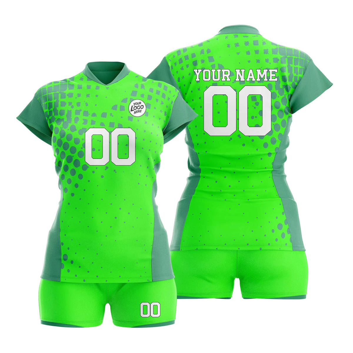 Custom Personalized D3 Retro Pattern Volleyball Jersey with Name, Number & Team Logo