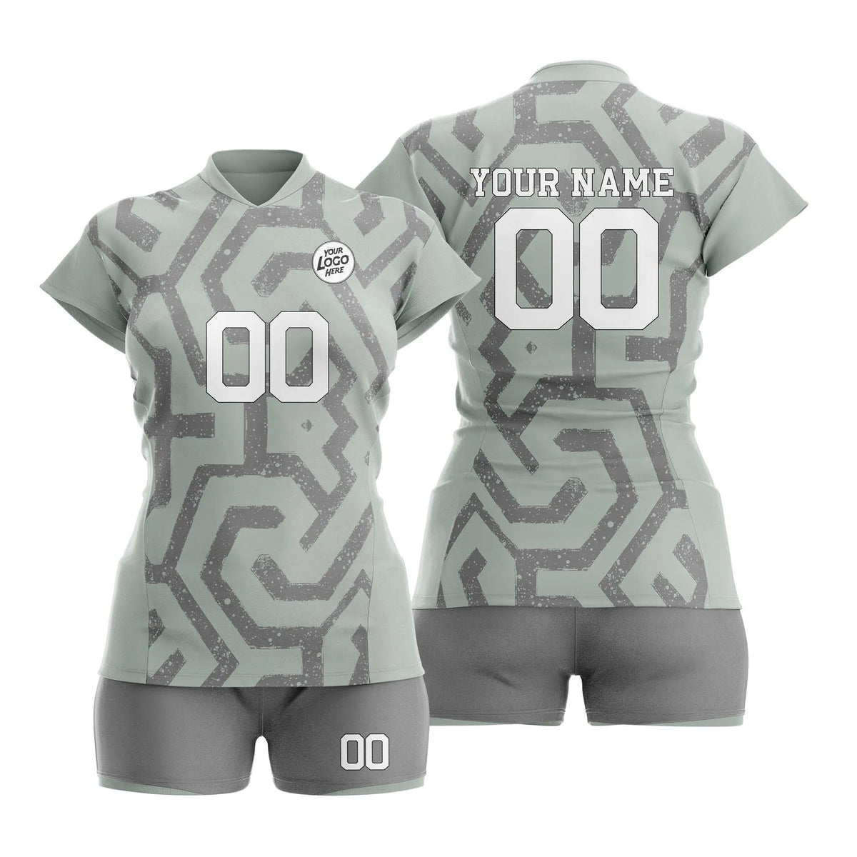 Custom Personalized D2 Graffiti Pattern Volleyball Jersey with Name, Number & Team Logo