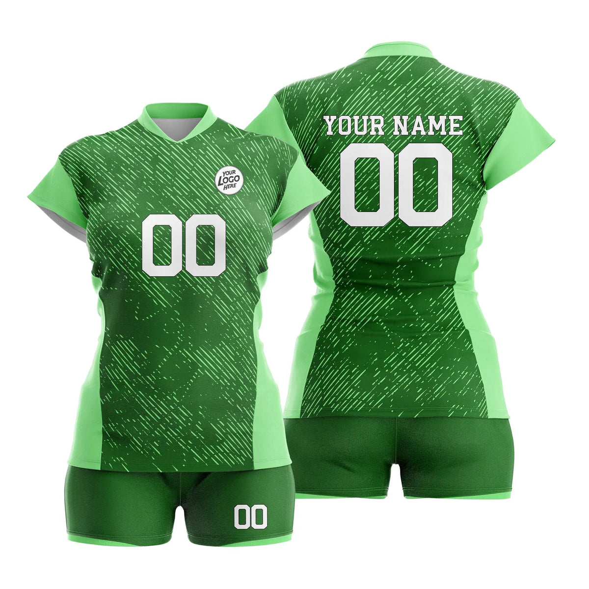 Custom Personalized D3 Full Pattern Volleyball Jersey with Name, Number & Team Logo