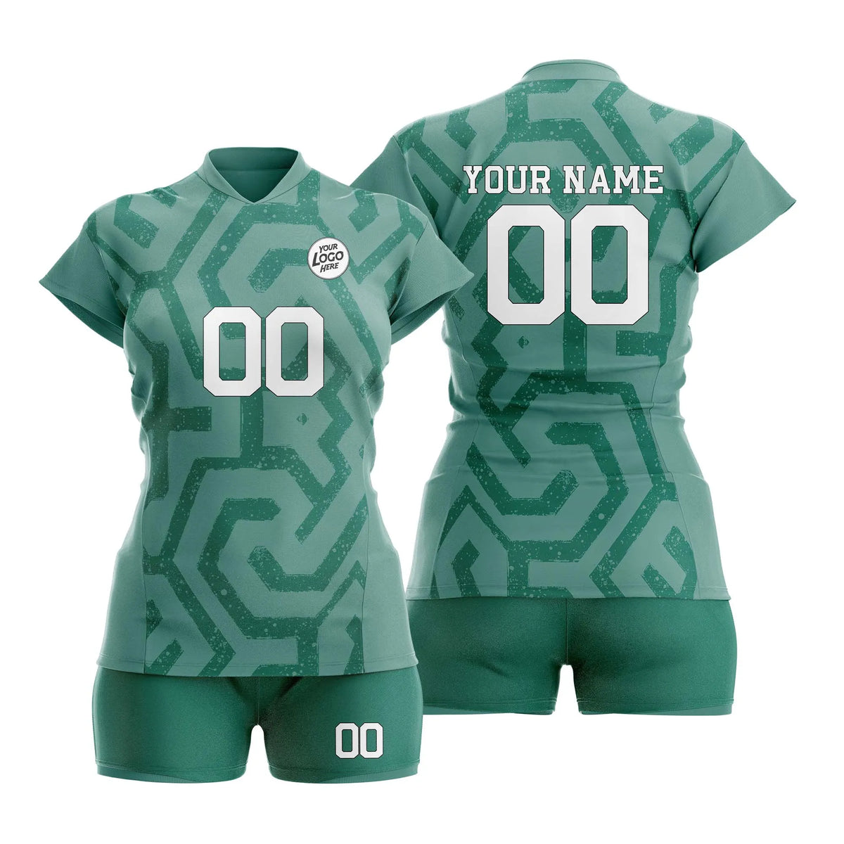 Custom Personalized D2 Graffiti Pattern Volleyball Jersey with Name, Number & Team Logo