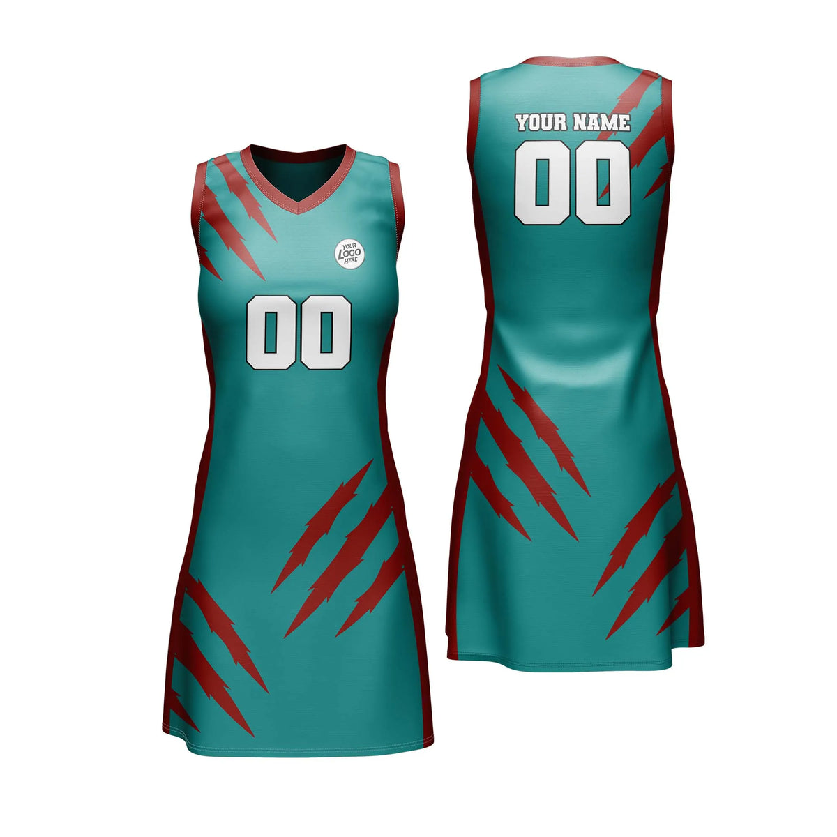 Custom Personalized D1 Stripe Fashion Netball Jersey with Name, Number & Team Logo