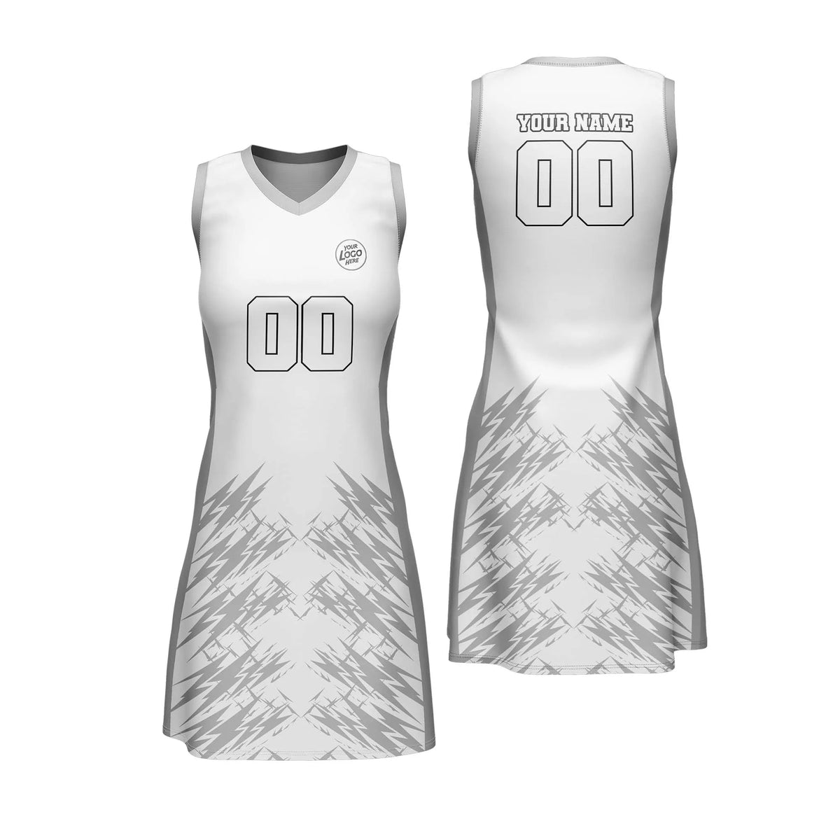 Custom Personalized D3 Stripe Fashion Netball Jersey with Name, Number & Team Logo