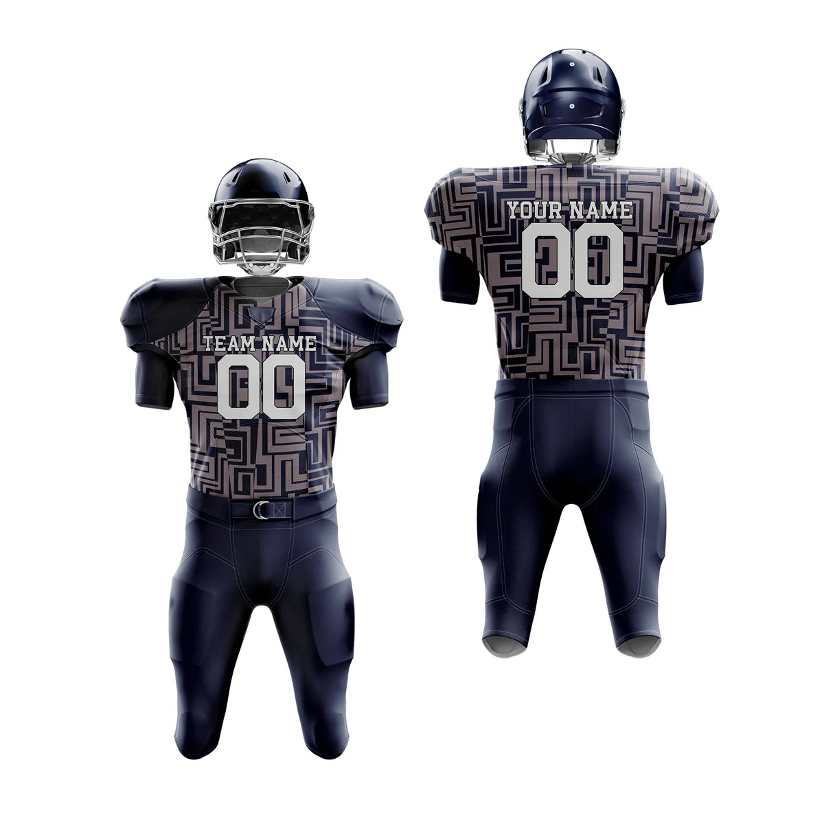 Custom Personalized D5 Full Pattern American Football Jersey with Name, Number & Team Logo