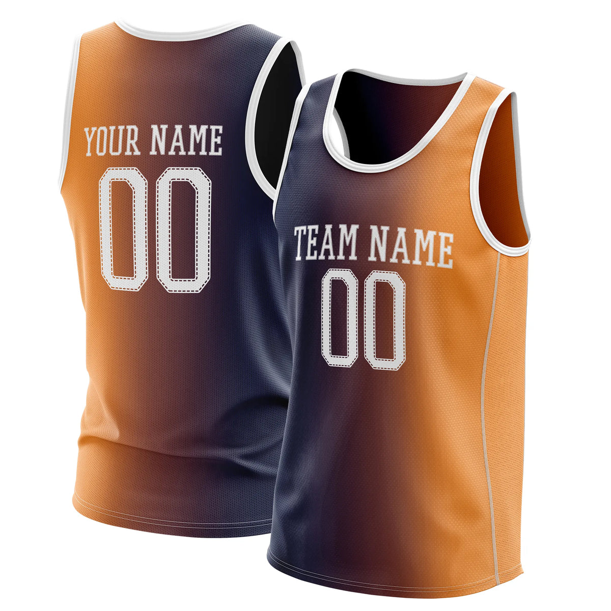 Custom Gradient fashion top Coastal Fade Sports Jersey Personalized Uniform with Name & Number