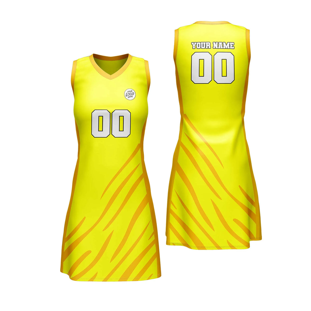 Custom Personalized D5 Stripe Fashion Netball Jersey with Name, Number & Team Logo