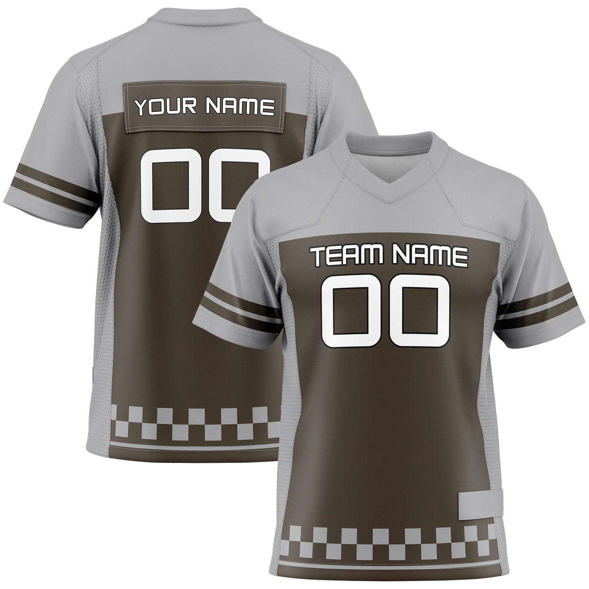 Custom Personalized D1 Color Block Flag Football Jersey with Name, Number & Team Logo