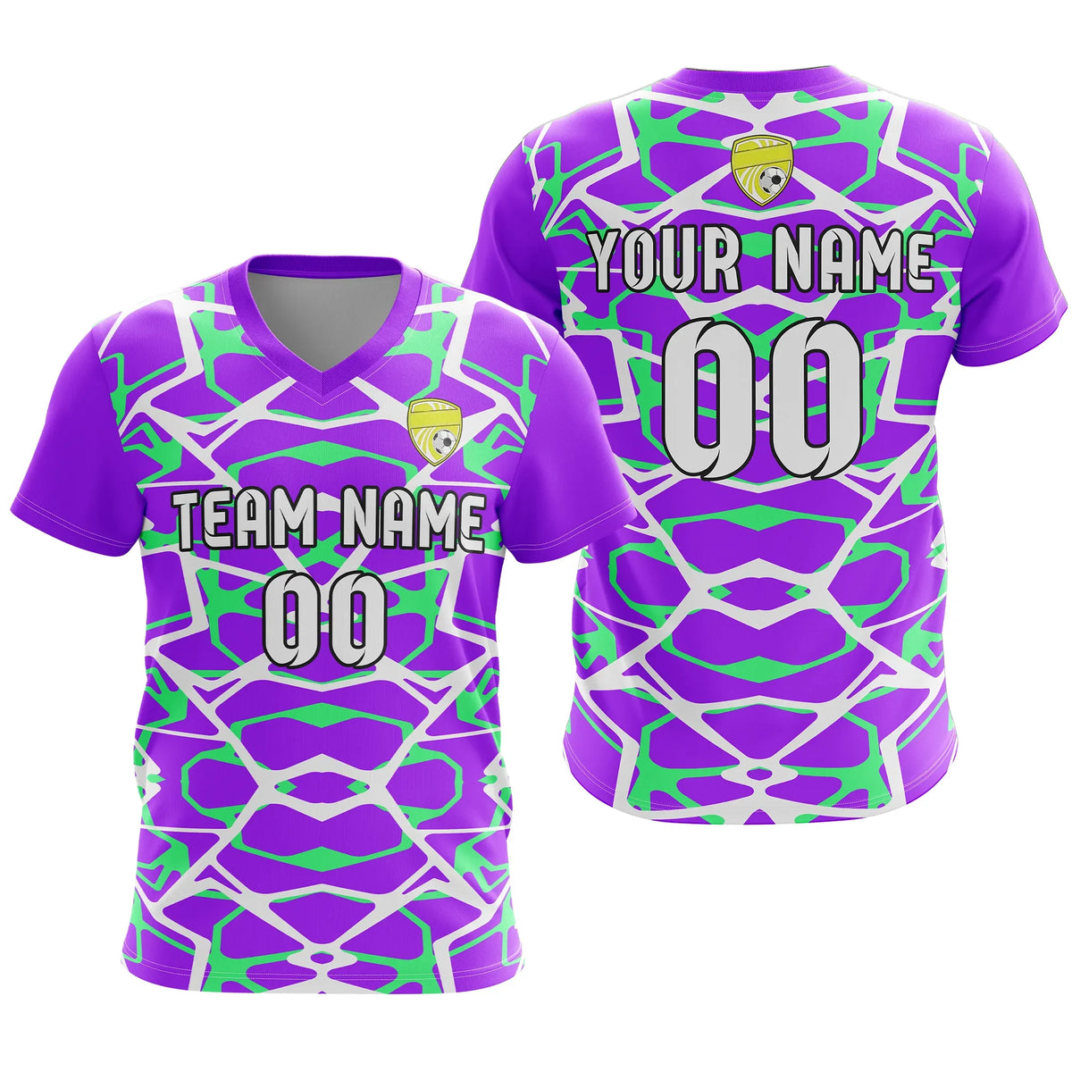 Custom V-Full Pattern D5 Soccer Jersey Personalized Football Uniform with Name & Number