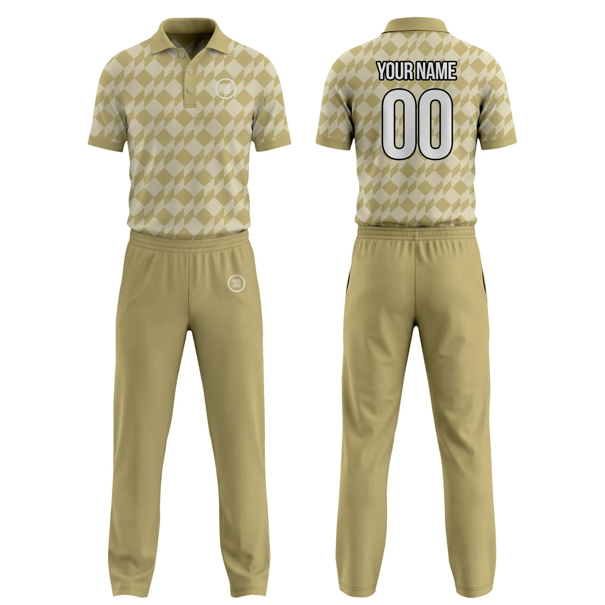 Custom Personalized D4 Color Block Cricket Kit with Name, Number &amp; Team Logo